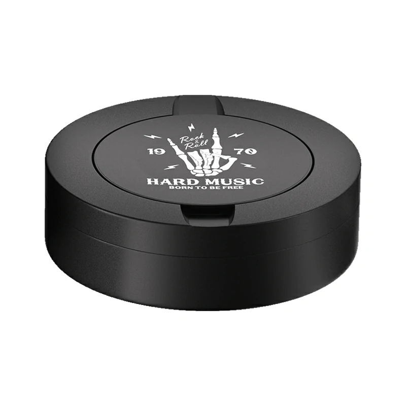 Hand Music Design Black Metal Two-Tie Container Cans